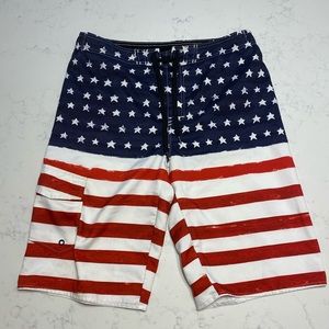 Hang 10 American flag board shorts L men’s